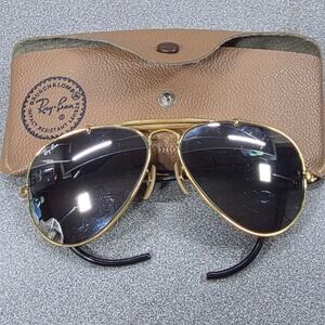 Ray-Ban vintage B&L Gold Outdoorsman Mirrored lense Sunglasses USA plus Case
